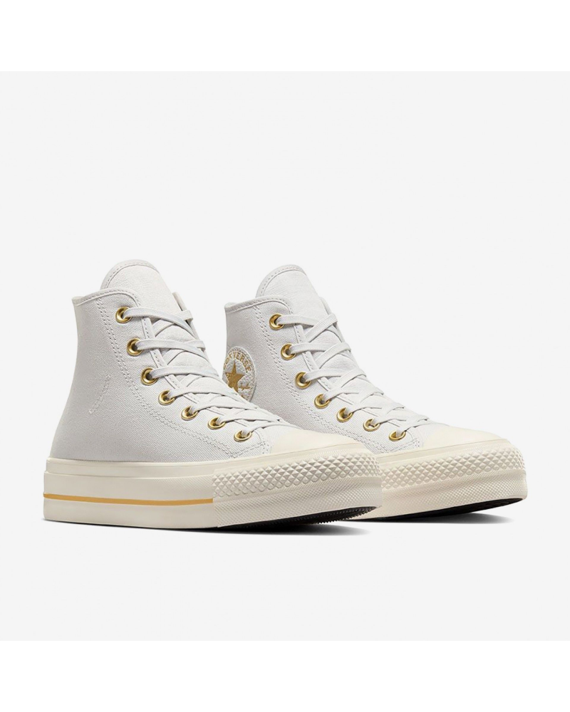 Converse Chuck Taylor Lift Platform gris claro para mujer