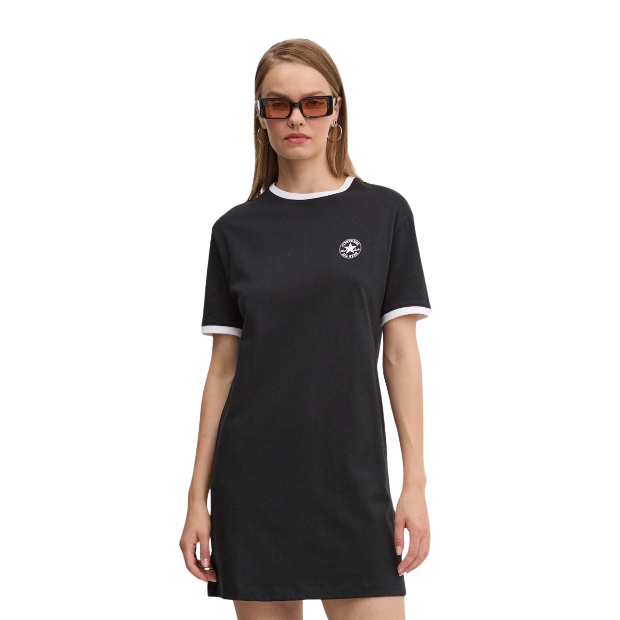 Vestido camiseta Converse Chuck Taylor negro para mujer - Algodón
