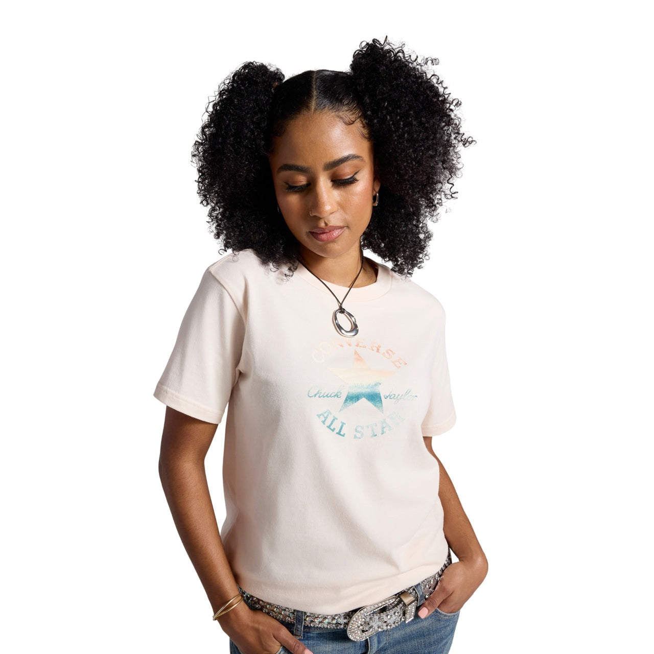 Camiseta rosa Converse Chuck Taylor para mujer | Konestilochic
