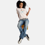Converse - Chuck Taylor Watercolor 10027385-A03 - Camiseta de manga corta 100% algodón - Mujer