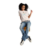 Converse - Chuck Taylor Watercolor 10027385-A03 - Camiseta de manga corta 100% algodón - Mujer