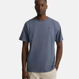 Silbon – 1010402018 – Camiseta azul de manga corta 100% algodón con minilogo - Hombre