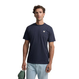 Silbon – 1010402034 – Camiseta azul marino 100% algodón de manga corta con logo bordado - Hombre