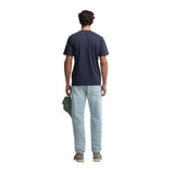 Silbon – 1010402034 – Camiseta azul marino 100% algodón de manga corta con logo bordado - Hombre