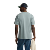 Silbon – 1010403020 – Camiseta de manga corta verde grisáceo 100% algodón con minilogo - Hombre