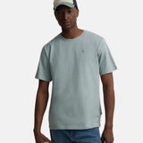 Silbon – 1010403020 – Camiseta de manga corta verde grisáceo 100% algodón con minilogo - Hombre