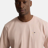 Silbon – 1010408022 – Camiseta de manga corta rosa 100% algodón con minilogo - Hombre