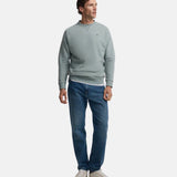 Silbon – 1011103221 – Sudadera verde grisáceo con minilogo bordado en el torso - Hombre