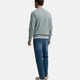 Silbon – 1011103221 – Sudadera verde grisáceo con minilogo bordado en el torso - Hombre
