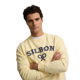 Silbon – 1011104226 – Sudadera amarilla 100% algodón con apliques de tejido en el torso - Hombre
