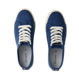 Silbon – 1011602267 – Zapatillas azul marino de lona 100% algodón con cierre de cordones - Hombre