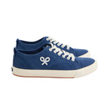 Silbon – 1011602267 – Zapatillas azul marino de lona 100% algodón con cierre de cordones - Hombre