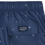 Silbon – 1013102088 – Bañador azul marino estampado con red interior - Hombre