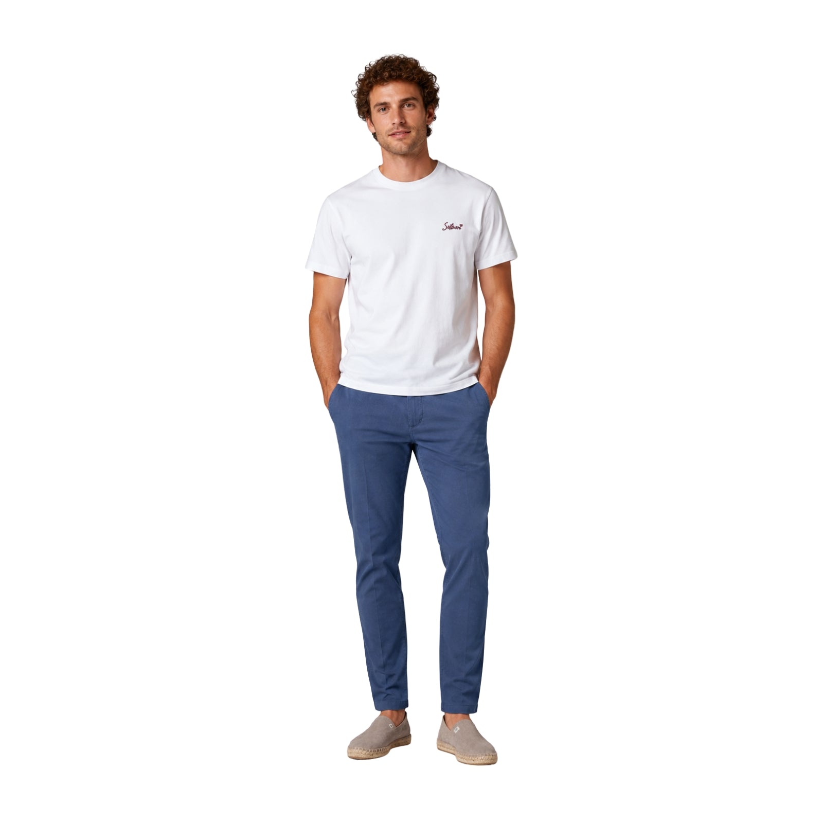 Camiseta blanca Silbon Golfe Saint-Tropez hombre | Konestilochic