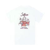 Silbon – 1020401056 – Camiseta blanca de manga corta 100% algodón con bordado en la espalda - Hombre