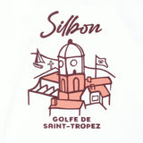 Silbon – 1020401056 – Camiseta blanca de manga corta 100% algodón con bordado en la espalda - Hombre