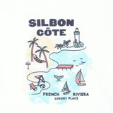 Silbon – 1020401061 – Camiseta blanca de manga corta100% algodón con dibujo en la espalda - Hombre