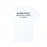 Silbon – 1020401064 – Camiseta blanca de manga corta 100% algodón con dibujo en la espalda - Hombre