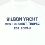 Silbon – 1020401064 – Camiseta blanca de manga corta 100% algodón con dibujo en la espalda - Hombre