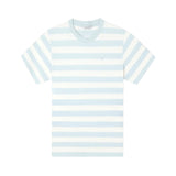 Silbon – 1020402316 – Camiseta azul y blanca de rayas de manga corta 100% algodón con logo bordado - Hombre