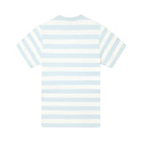 Silbon – 1020402316 – Camiseta azul y blanca de rayas de manga corta 100% algodón con logo bordado - Hombre