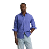 Camisa azul Silbon hombre lino algodón elegante | Konestilochic