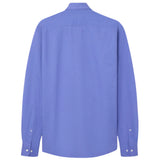 Silbon – 1020502391 – Camisa azul de manga larga de lino y algodón con logo bordado - Hombre