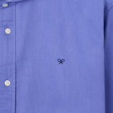 Silbon – 1020502391 – Camisa azul de manga larga de lino y algodón con logo bordado - Hombre
