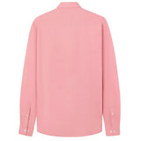 Silbon – 1020508392 – Camisa rosa de manga larga de lino y algodón con logo bordado - Hombre