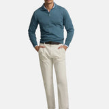 Silbon – 1020803230 – Jersey azul con cuello polo 100% algodón con puños elásticos - Hombre