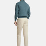 Silbon – 1020803230 – Jersey azul con cuello polo 100% algodón con puños elásticos - Hombre