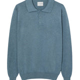 Silbon – 1020803230 – Jersey azul con cuello polo 100% algodón con puños elásticos - Hombre