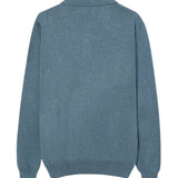 Silbon – 1020803230 – Jersey azul con cuello polo 100% algodón con puños elásticos - Hombre