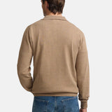 Silbon – 1020807231 – Jersey beige con cuello polo 100% algodón con puños elásticos - Hombre