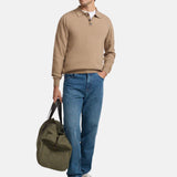 Silbon – 1020807231 – Jersey beige con cuello polo 100% algodón con puños elásticos - Hombre