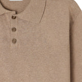 Silbon – 1020807231 – Jersey beige con cuello polo 100% algodón con puños elásticos - Hombre