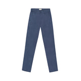 Silbon – 1020902147 – Pantalones chinos azul 100% lino de corte slim - Hombre