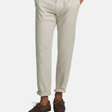 Silbon – 1020907146 – Pantalones chinos beige 100% lino de corte slim - Hombre