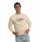 Sudadera crema Silbon hombre algodón con logo bordado Konestilochic