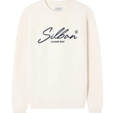 Silbon – 1021107181 – Sudadera 100% algodón color crema con bordado frontal - Hombre