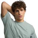 Silbon – 1030403283 – Camiseta verde de manga corta 100% algodón con dibujo en la espalda - Hombre