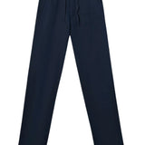 Silbon – 1030902143 – Pantalones azul marino 100% lino con cintura ajustable - Hombre