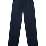 Silbon – 1030902143 – Pantalones azul marino 100% lino con cintura ajustable - Hombre