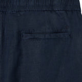 Silbon – 1030902143 – Pantalones azul marino 100% lino con cintura ajustable - Hombre