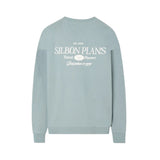 Silbon – 1031103203 – Sudadera verde oversize 100% algodón con dibujo en la espalda - Hombre