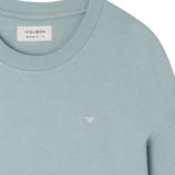 Silbon – 1031103203 – Sudadera verde oversize 100% algodón con dibujo en la espalda - Hombre