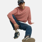 Silbon – 1031105188 – Sudadera coral 100% algodón de corte regular con dibujo en la espalda - Hombre