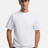 Silbon – 1040401067 – Camiseta blanca de manga corta 100% algodón con impresión trasera - Hombre