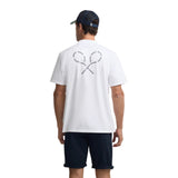 Silbon – 1040401067 – Camiseta blanca de manga corta 100% algodón con impresión trasera - Hombre