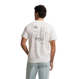Silbon – 1040401269 – Camiseta blanca de manga corta 100% algodón con dibujo en la espalda - Hombre